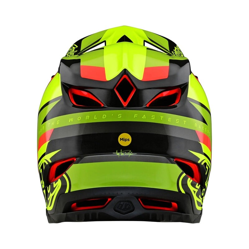 TLD D4 Carbon Helmet Omega Black / Yellow • Hi5Bikes